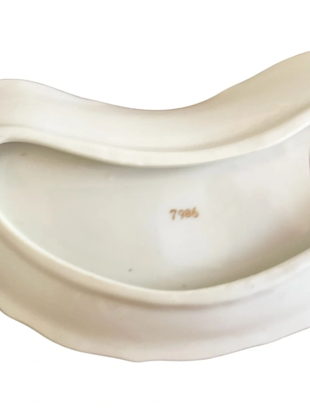 Vintage Royal Crown Japan Spring Time Crescent Bone Dish Butterflies Cottagecore